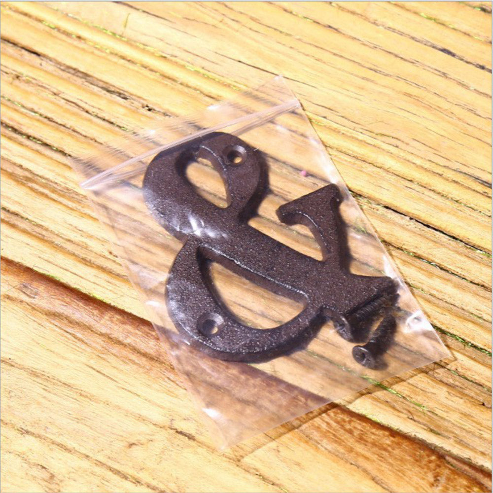 Antique Cast Wrought Iron House Alphabet Letters