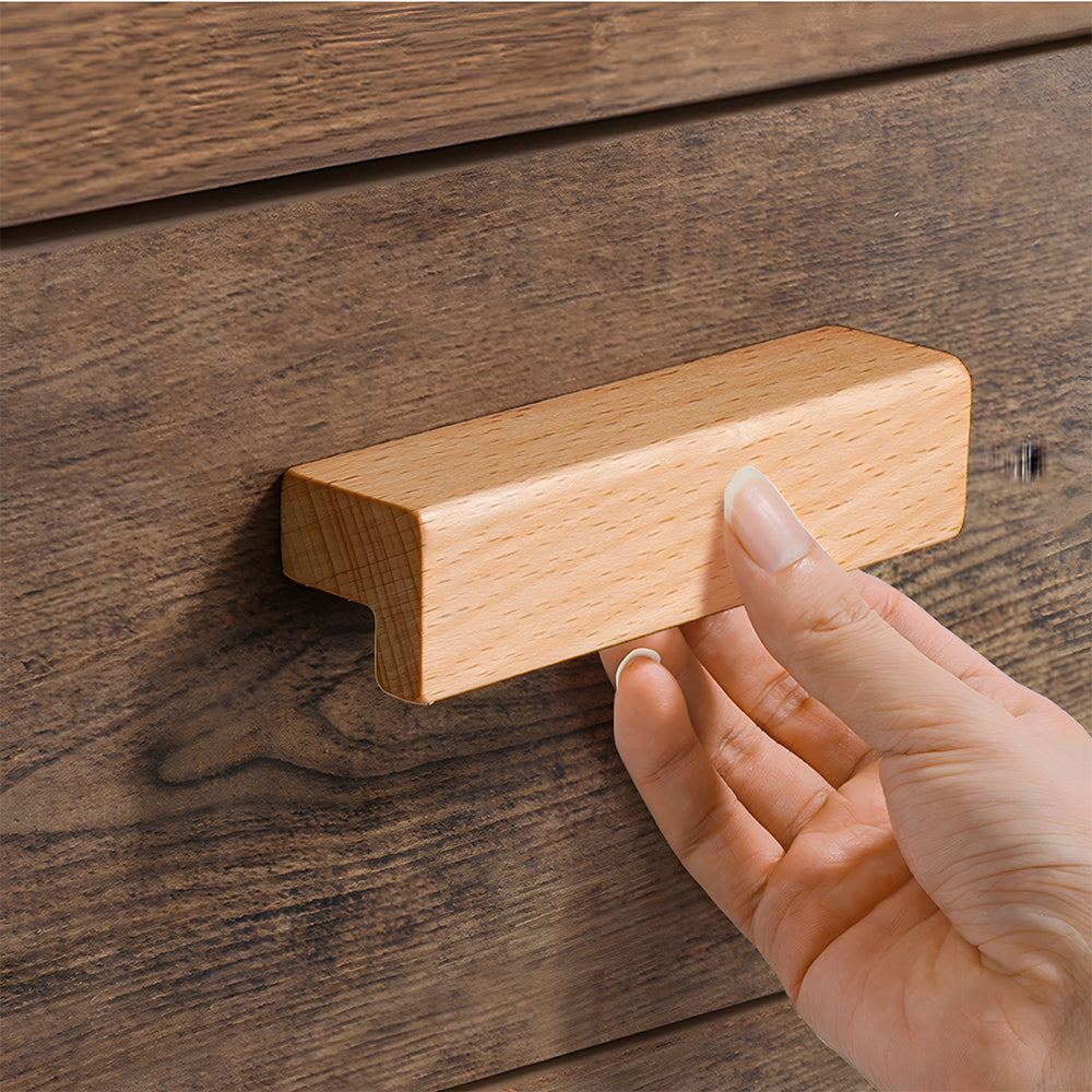 Natural Wood Lucky 7 Cabinet Handles
