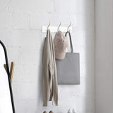 2 Pack Bedroom Entrance Wall Mounted Wooden Base Coat hook