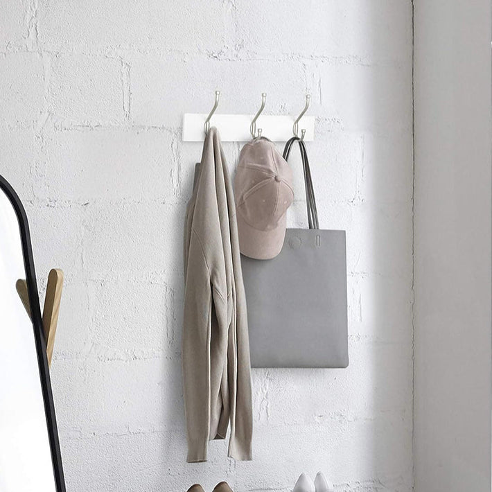 2 Pack Bedroom Entrance Wall Mounted Wooden Base Coat hook