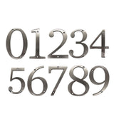 4 Inch Modern Zinc Alloy Silver House Number Signs