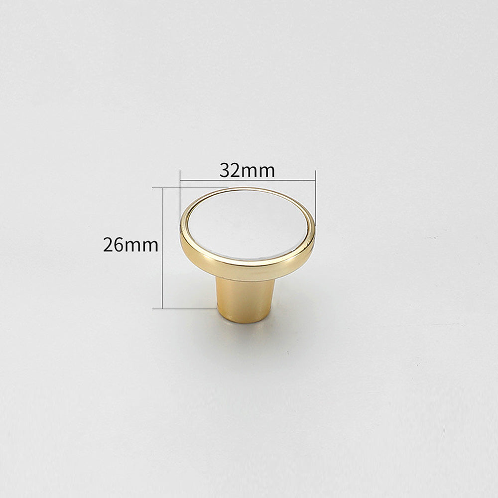 Simple Gold Solid Cabinet Handle Round Corner Pull
