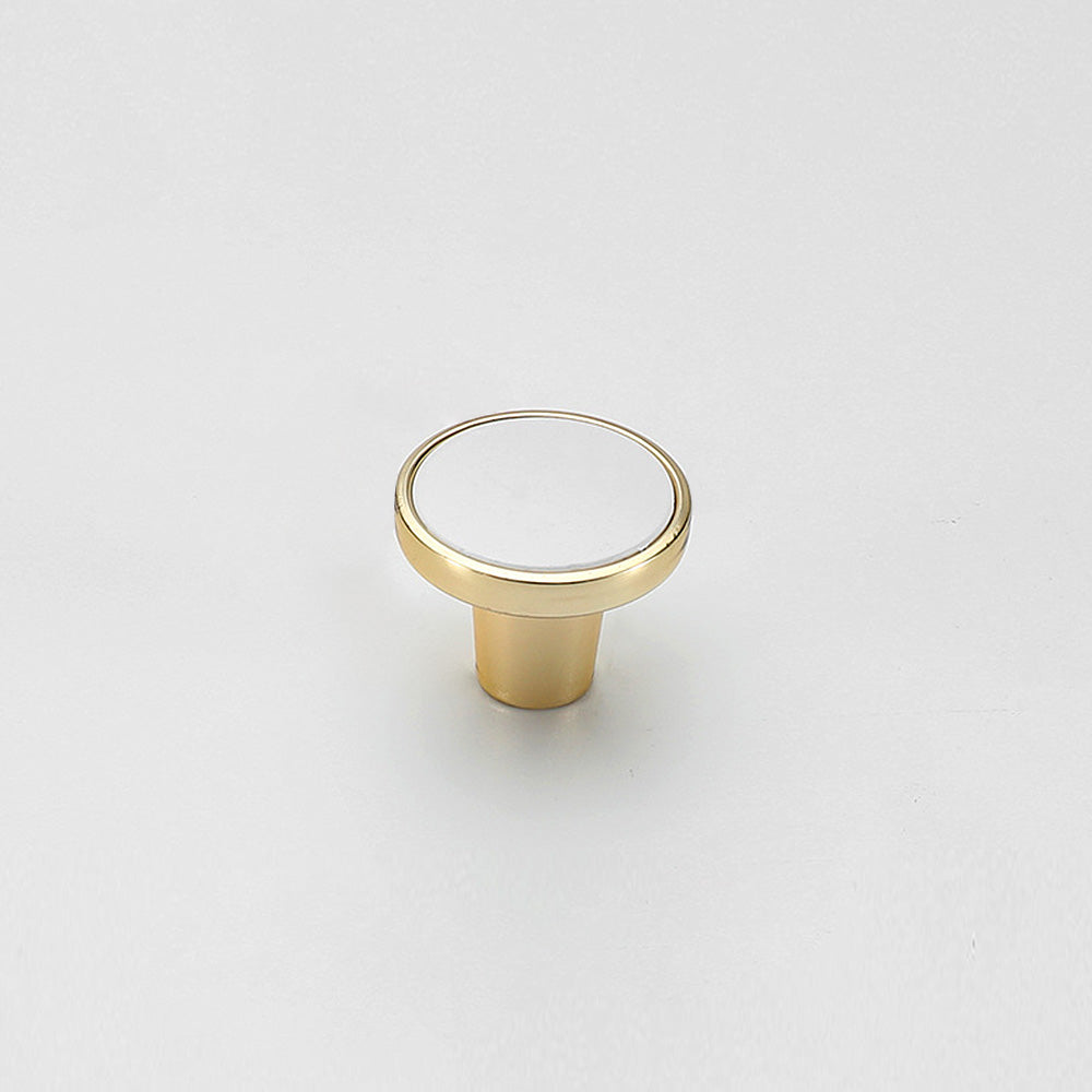 Simple Gold Solid Cabinet Handle Round Corner Pull