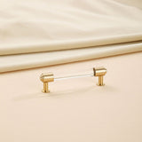 Brass Crystal Handle Cabinet Drawer Double Hole Pulls