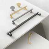 Modern Minimalist Gold and Grey Cabinet Door Handles