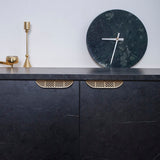 Gold Leaf Brass Cabinet Wardrobe Pulls Drawer Knobs