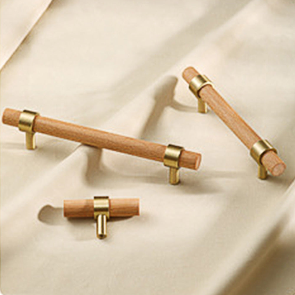 Brass Crystal Handle Cabinet Drawer Double Hole Pulls