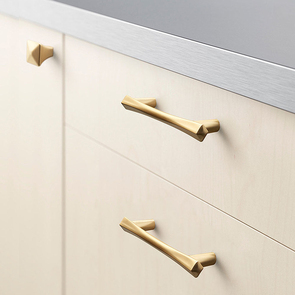 Nordic Style Gold Black Cabinet Dresser Pull Knobs
