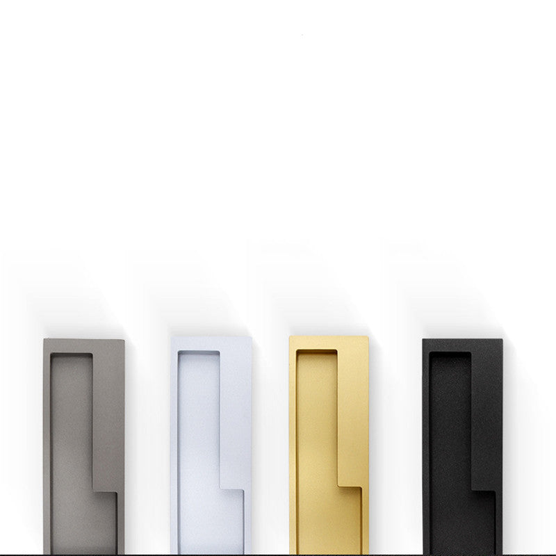 Zinc Alloy Concealed Barn Door Handle Drawer Pull