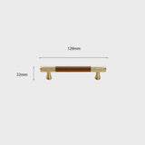 Cowhide Pure Brass Modern Simple Drawer Cabinet Handle