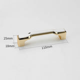 Simple Gold Solid Cabinet Handle Round Corner Pull