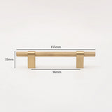 Simple Brass Cabinet Door Handle Black Gold Long Pull