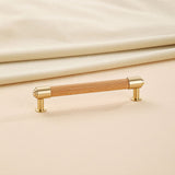Brass Crystal Handle Cabinet Drawer Double Hole Pulls