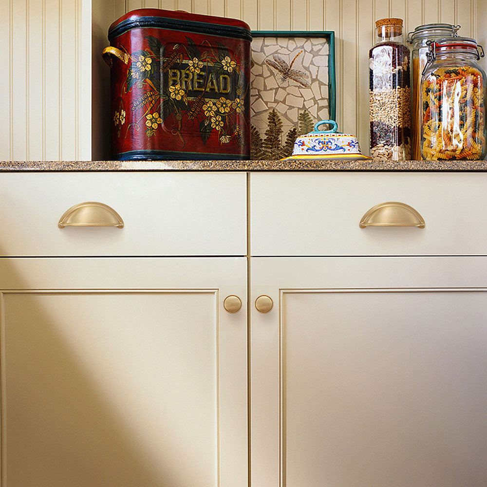Modern Brass Cabinet Cup Pulls