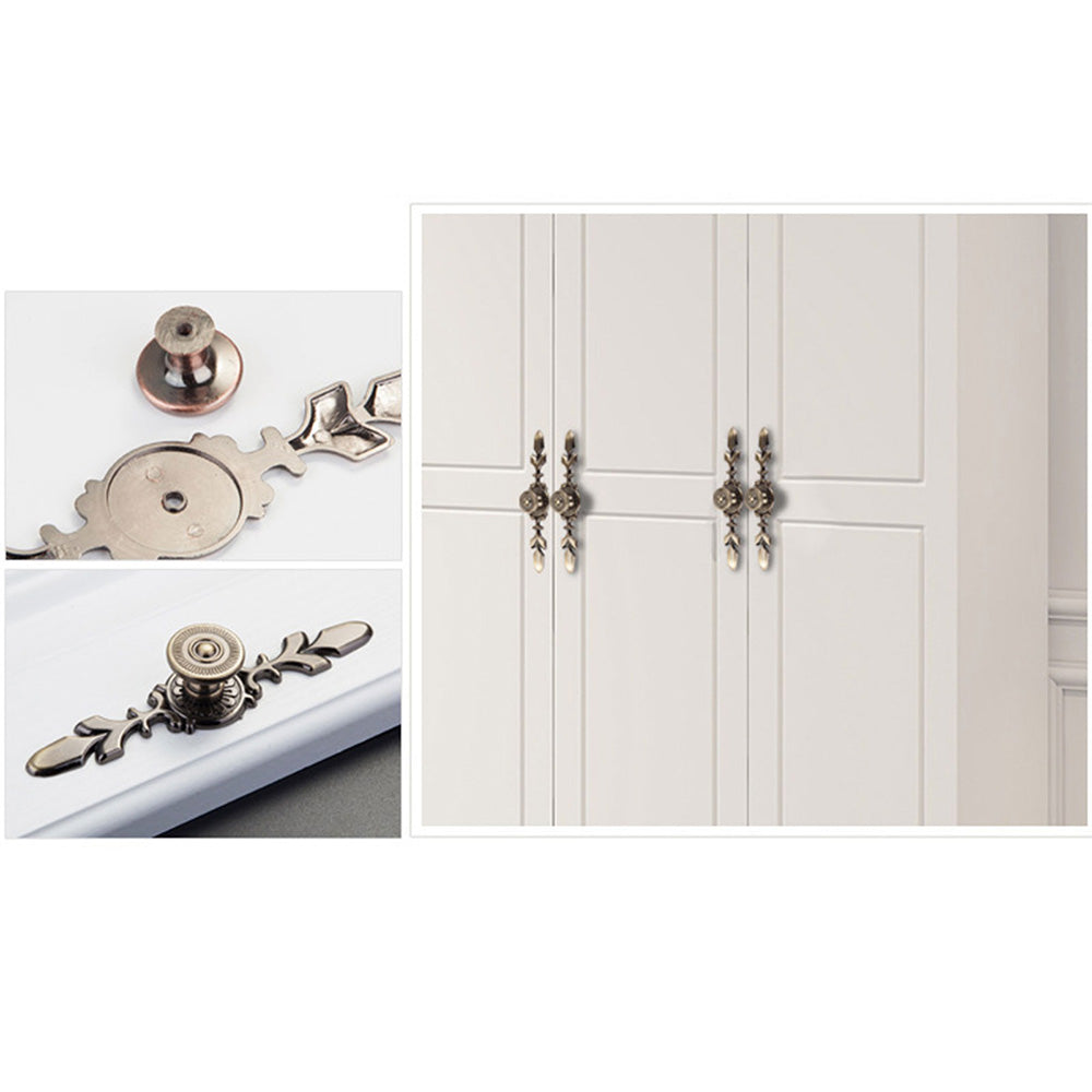 Drawer Pulls Handles Cabinet Door Handle With Plate Flower