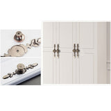 Drawer Pulls Handles Cabinet Door Handle With Plate Flower