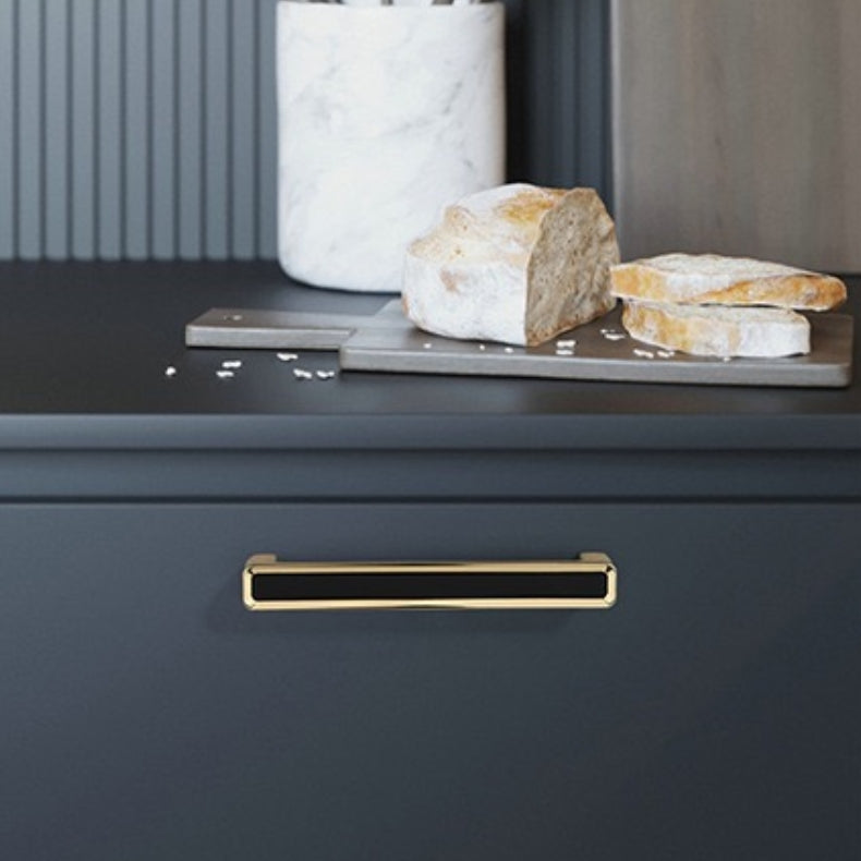 Luxury Zinc Alloy Black Gold Cabinet Handles
