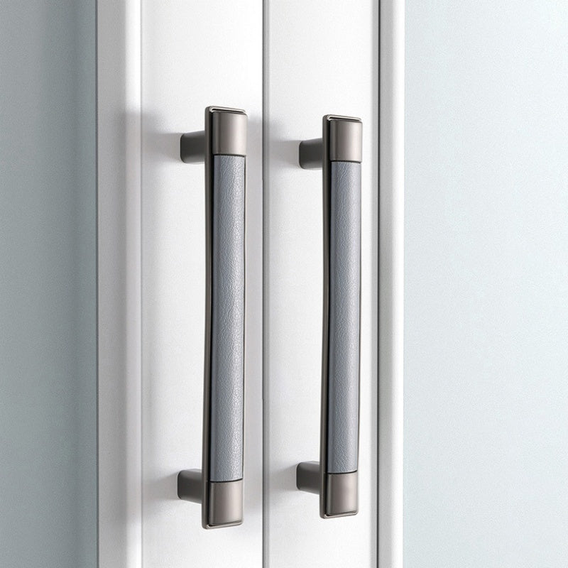 Retro Brown Leather Drawer Handles