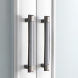 Retro Brown Leather Drawer Handles