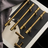 Vintage Bronze Brass Wardrobe Door T-shaped Handle