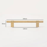 Simple Brass Cabinet Door Handle Black Gold Long Pull
