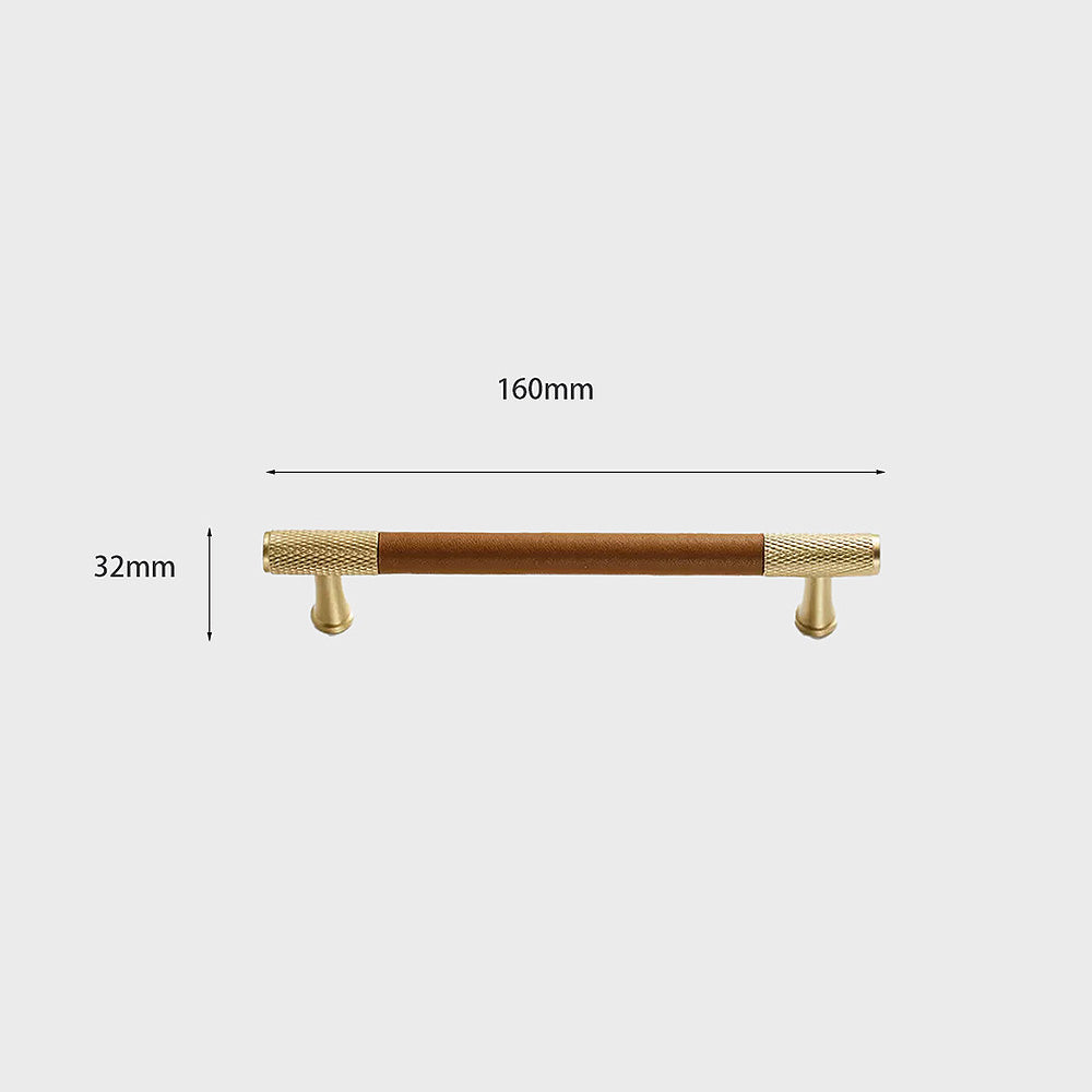 Cowhide Pure Brass Modern Simple Drawer Cabinet Handle