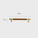 Cowhide Pure Brass Modern Simple Drawer Cabinet Handle