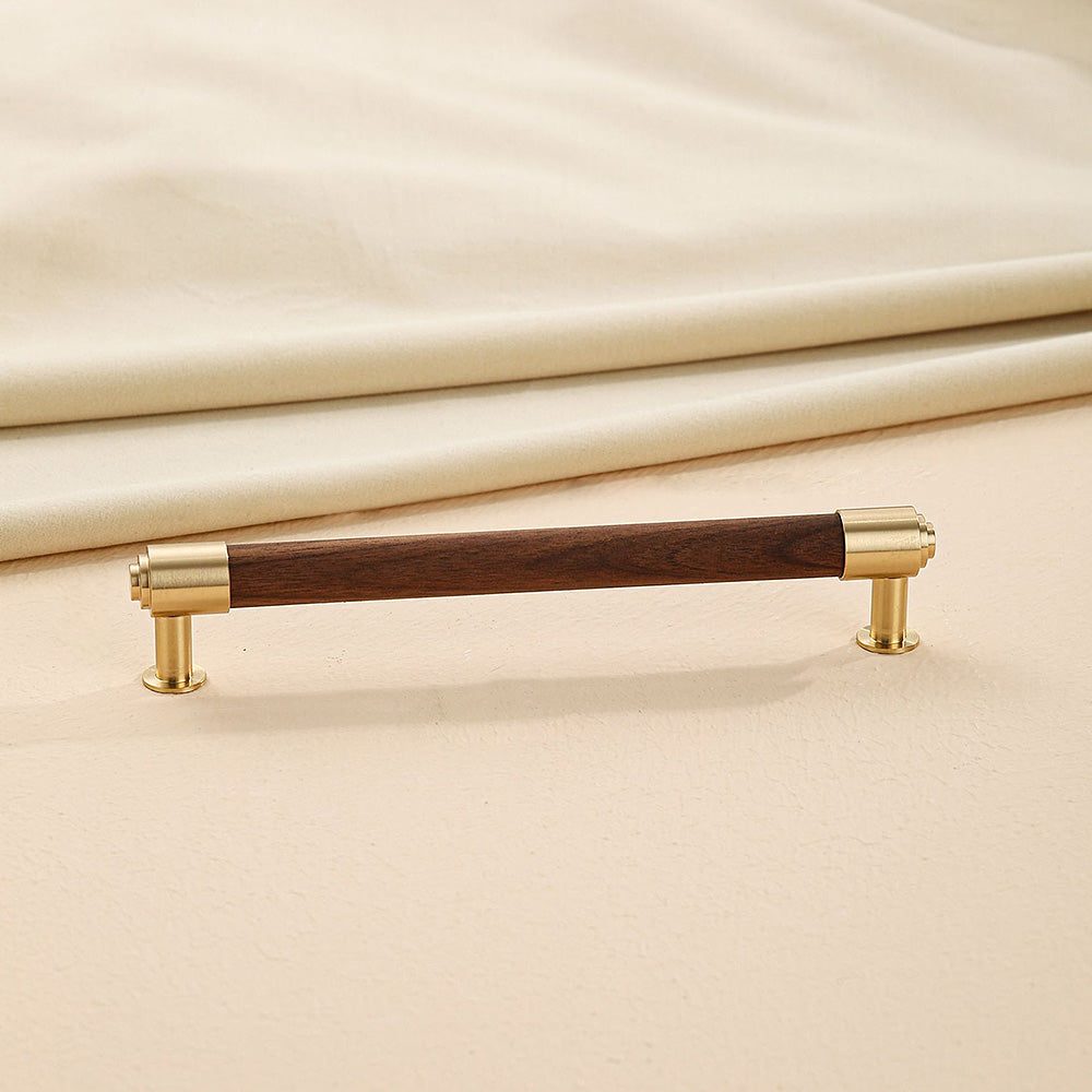 Brass Crystal Handle Cabinet Drawer Double Hole Pulls