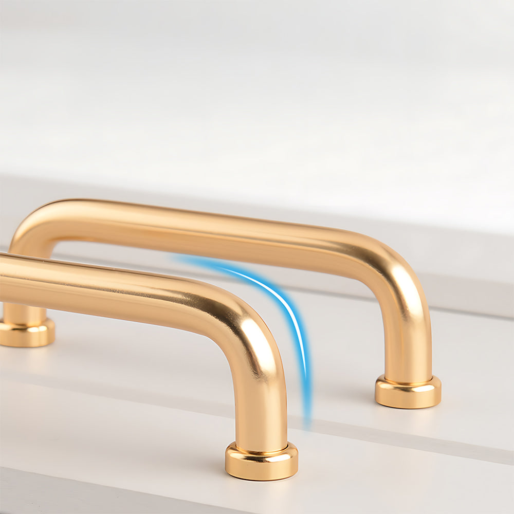 French Minimalist U-shaped Rounded Arc Cabinet Handles