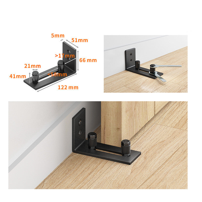 Ball Bearings Design Barn Door Floor Guide Stay Roller Sliding Adjustable Unique Guide Flush with Floor Durable Steel Frame