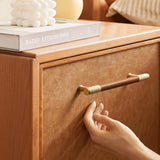 Cowhide Pure Brass Modern Simple Drawer Cabinet Handle