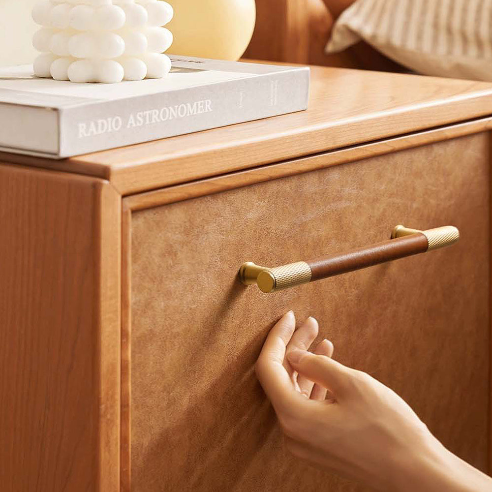 Cowhide Pure Brass Modern Simple Drawer Cabinet Handle