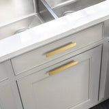 Rounded Edges Solid Brass Kitchen Cabinet Handles