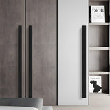 Matte Black Aluminum Alloy Kitchen Hardware Drawer Handles