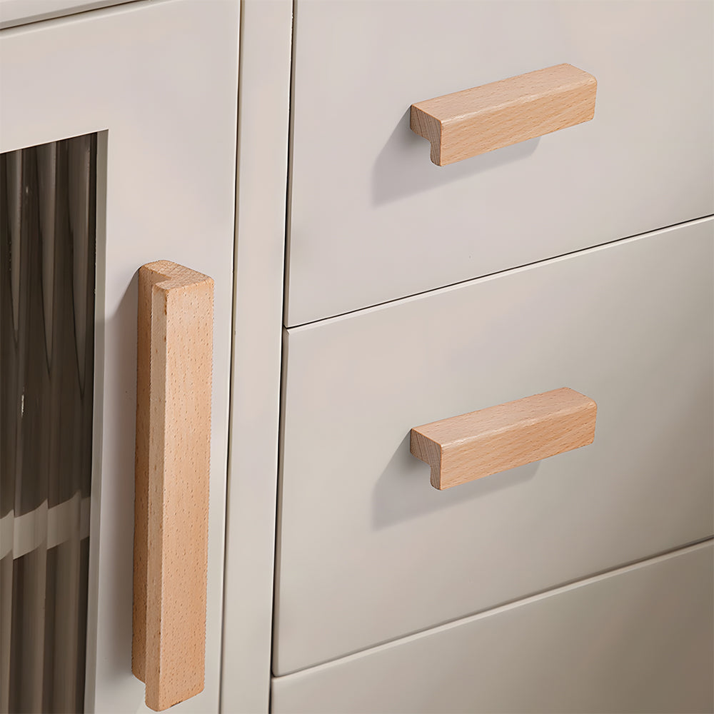 Natural Wood Lucky 7 Cabinet Handles