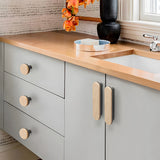 Removable Round Cabinet Wardrobe Door Wooden Handles