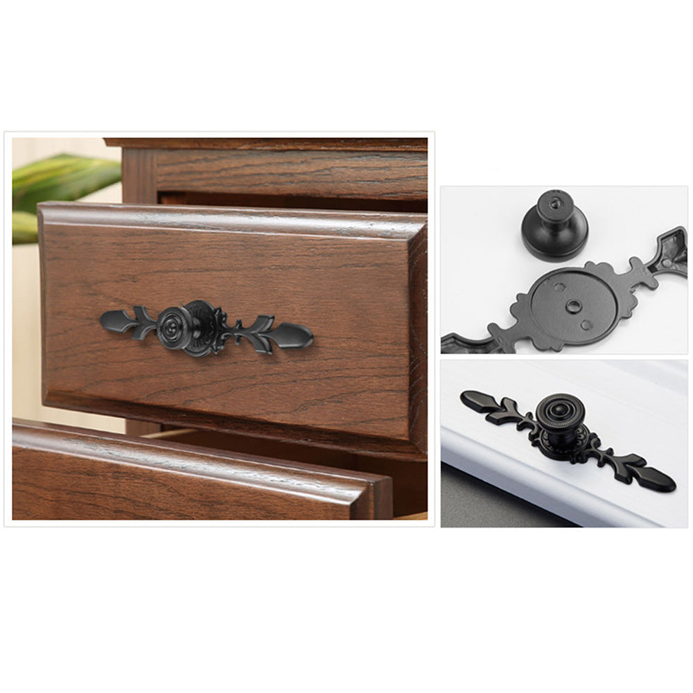Drawer Pulls Handles Cabinet Door Handle With Plate Flower
