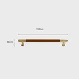 Cowhide Pure Brass Modern Simple Drawer Cabinet Handle
