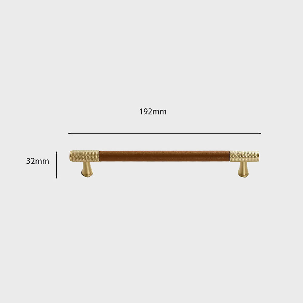 Cowhide Pure Brass Modern Simple Drawer Cabinet Handle