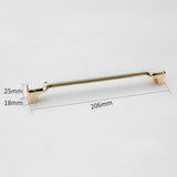 Simple Gold Solid Cabinet Handle Round Corner Pull