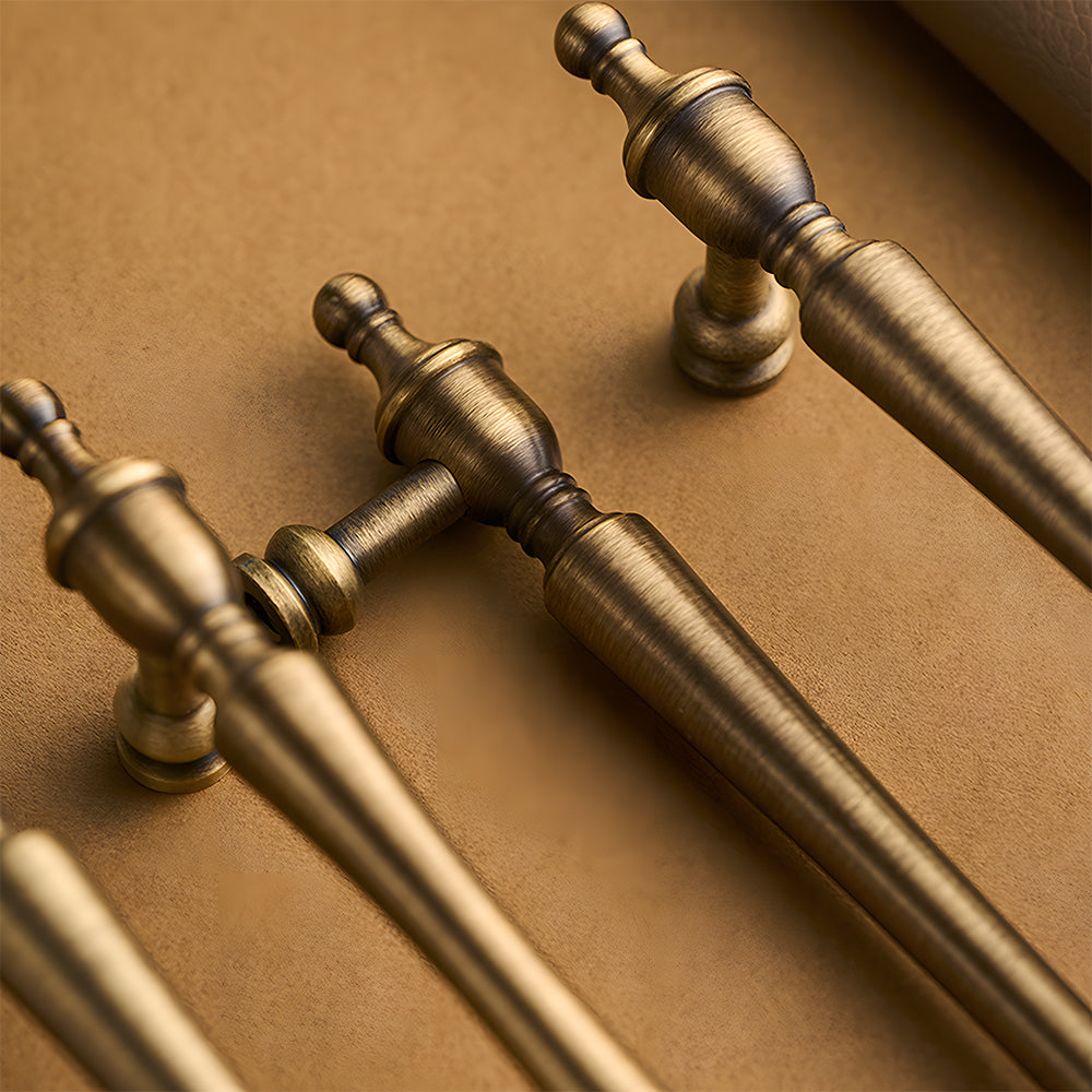 Vintage Brass Wardrobe Cabinet Door Handles