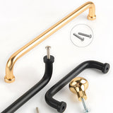 French Minimalist U-shaped Rounded Arc Cabinet Handles