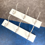 2 Pack Bedroom Entrance Wall Mounted Wooden Base Coat hook