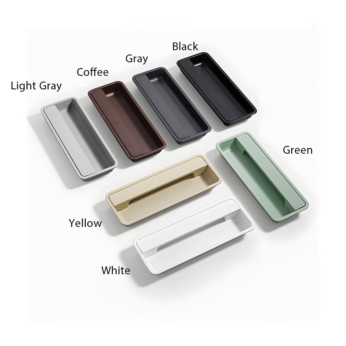 Modern Multi-color Recessed Grooved Handle