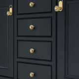 Gold Black Wardrobe Closet Handles and Knobs