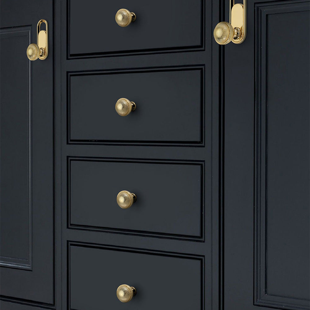 Gold Black Wardrobe Closet Handles and Knobs