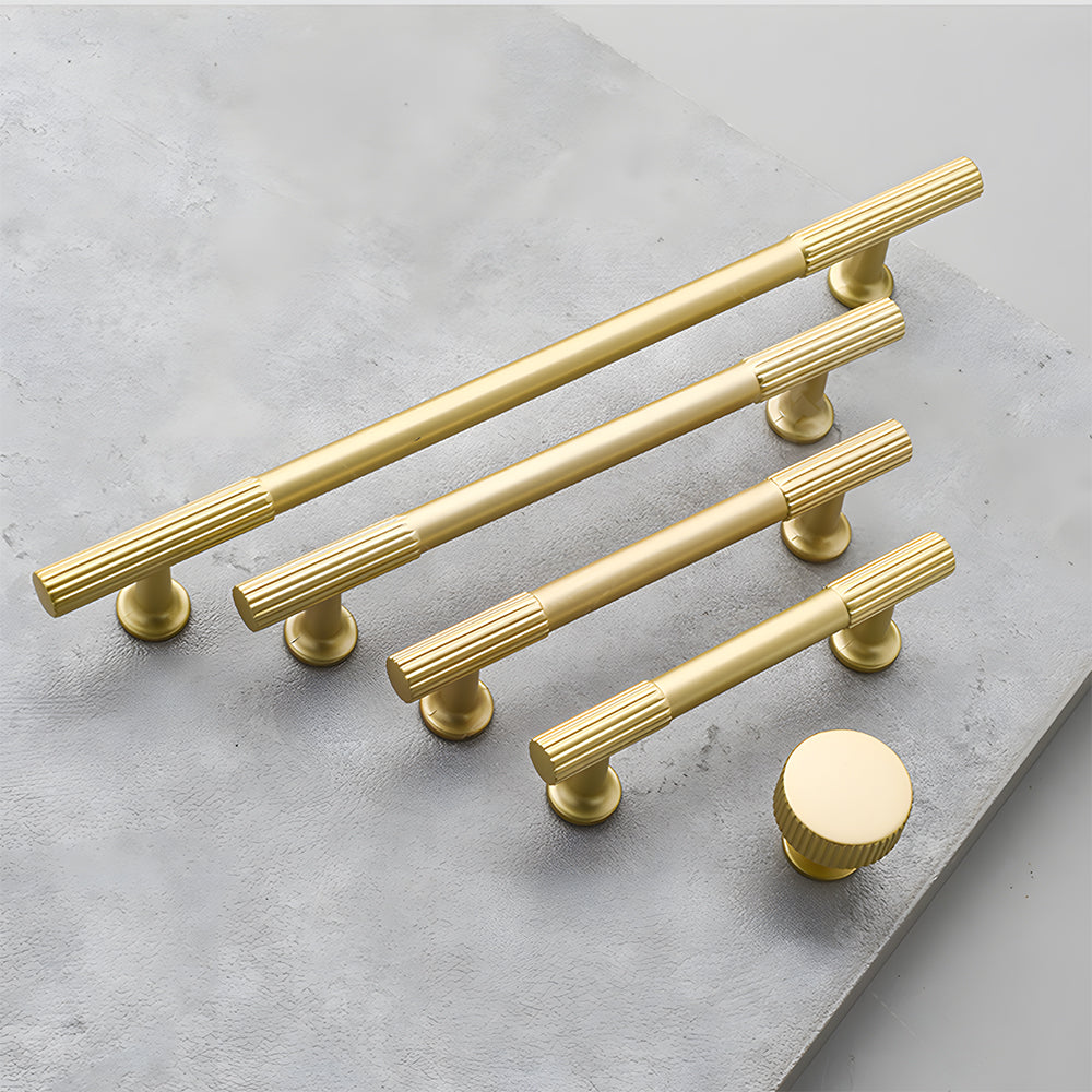 Gold Luxury Stripe High-end Kitchen Drawer Pulls