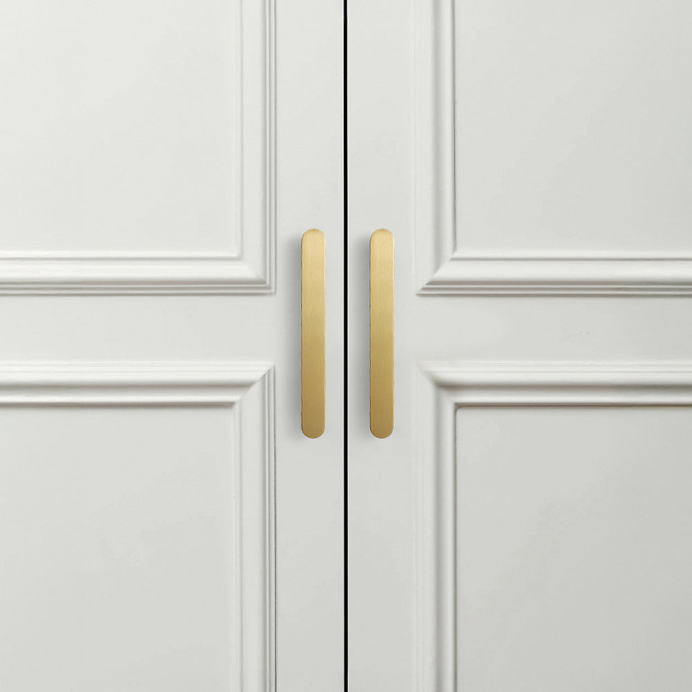 Rounded Edges Solid Brass Kitchen Cabinet Handles