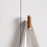 Fashionable Zinc Alloy Leather Drawer Cabinet Handle