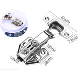 Cabinet Hinges Soft Close Hinges For Frameless Kitchen Cabinets Door 1.2mm Thickness Stainless Steel Nickel Plated Finish